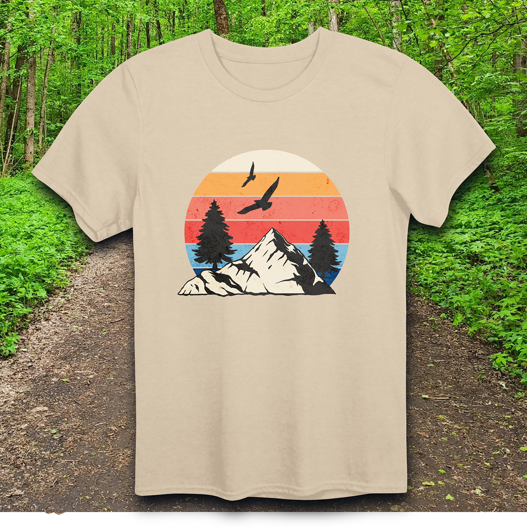 bird mountain sunset T-Shirt