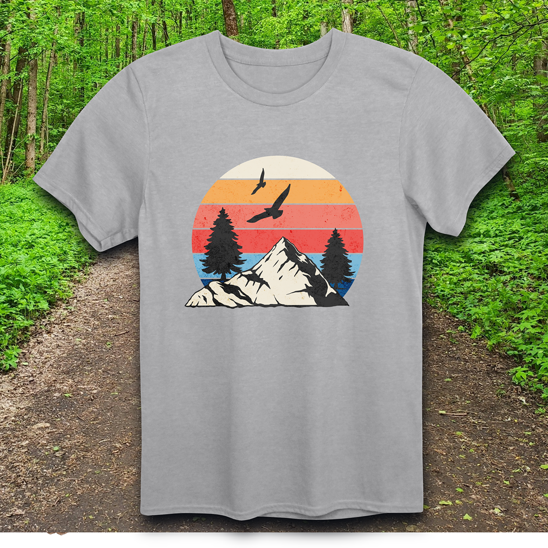 bird mountain sunset T-Shirt