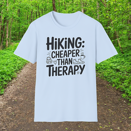 Hiking: Cheaper Than Therapy T-Shirt