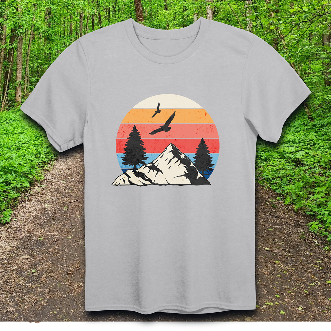 bird mountain sunset T-Shirt