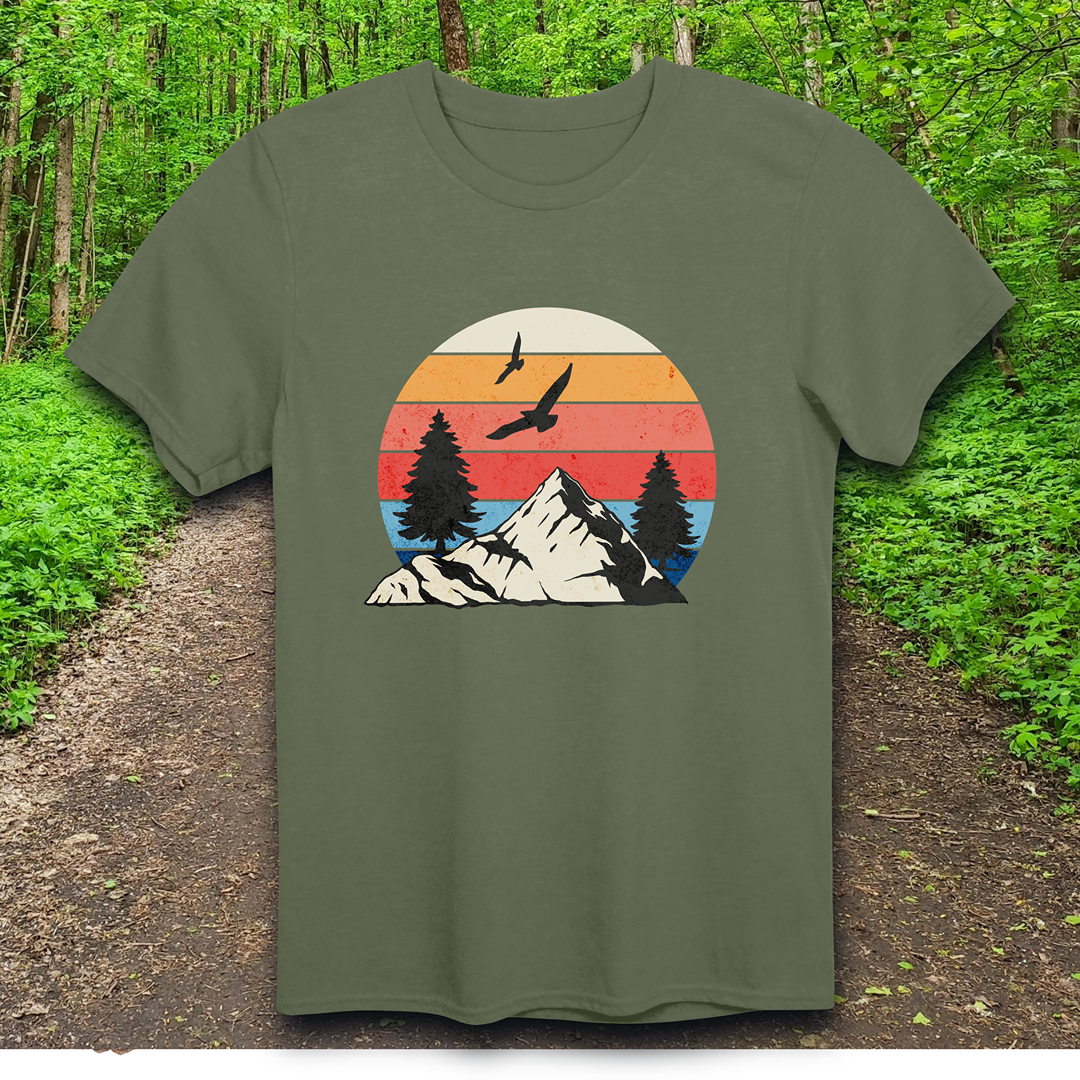 bird mountain sunset T-Shirt