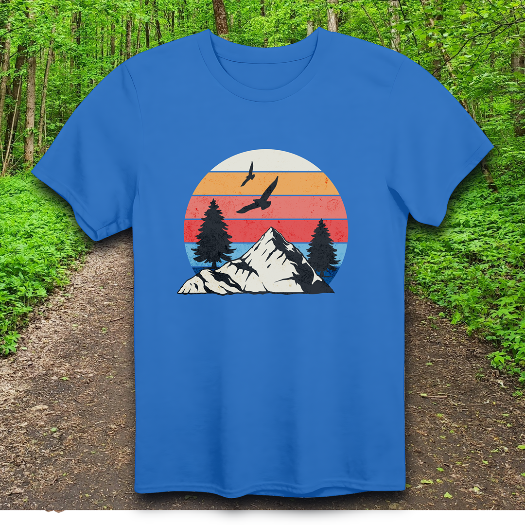 bird mountain sunset T-Shirt