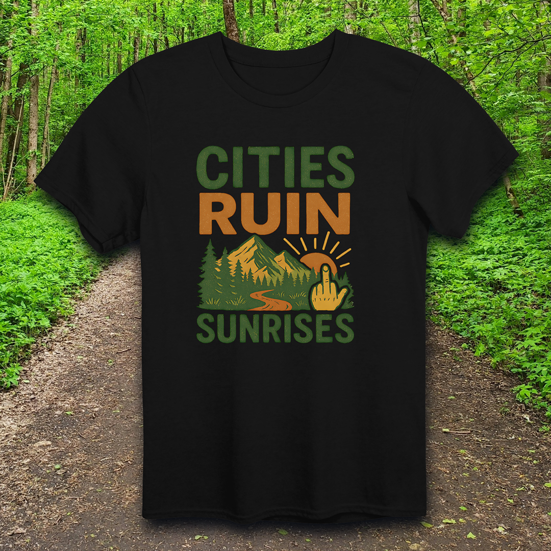 cities ruin sunrises T-Shirt