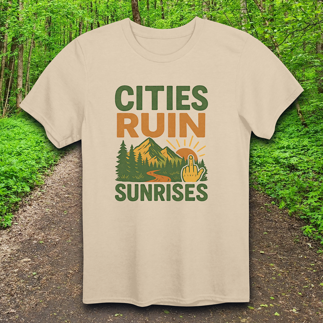 cities ruin sunrises T-Shirt