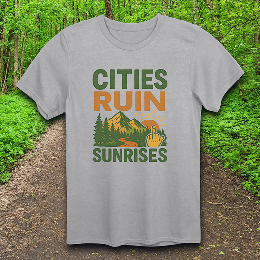 cities ruin sunrises T-Shirt