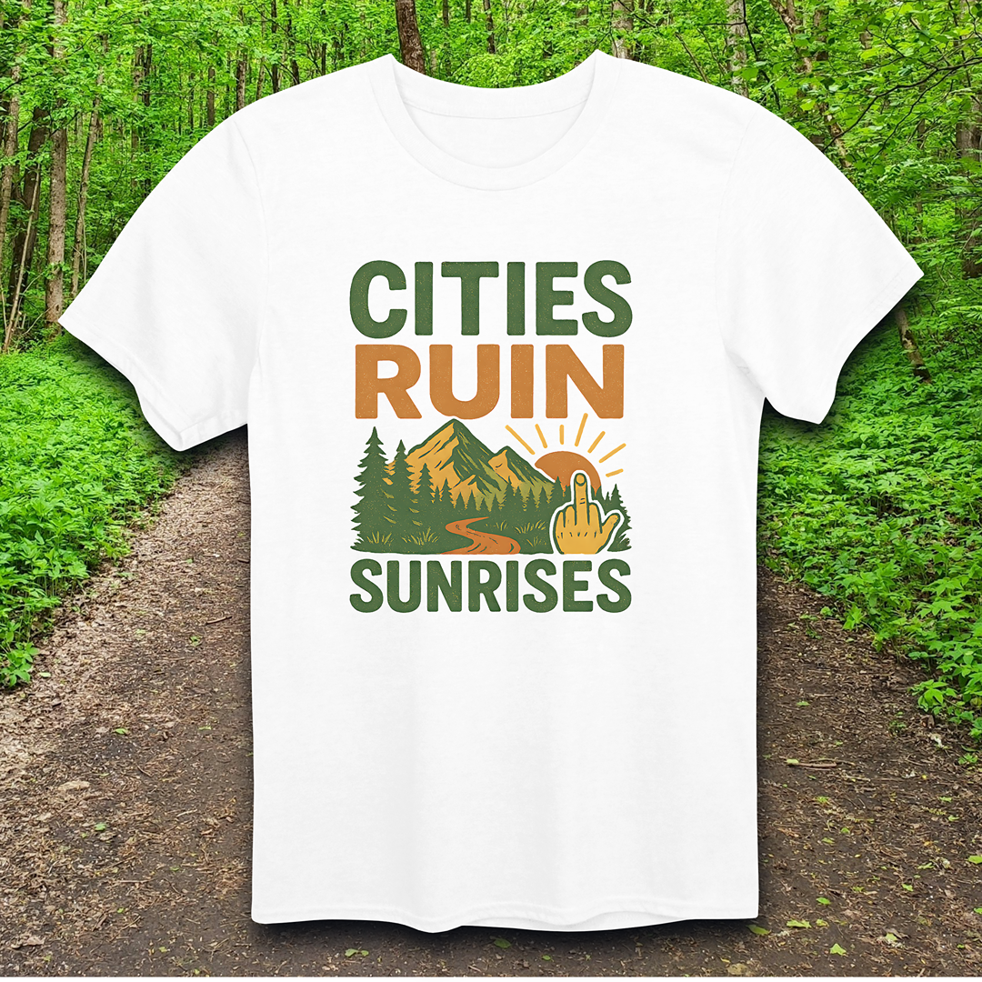cities ruin sunrises T-Shirt