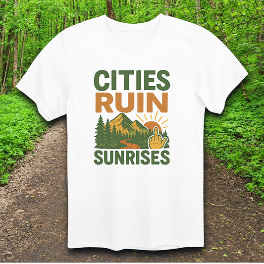 cities ruin sunrises T-Shirt