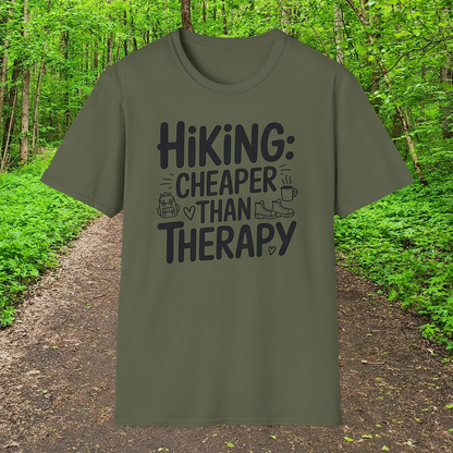Hiking: Cheaper Than Therapy  T-Shirt